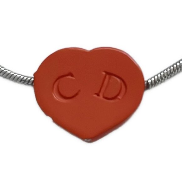 Auth DIOR/ChristianDior - Silver Orange Hardware Bracelet - Picture 2 of 4